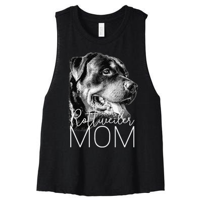 Rottweiler Mom Dog Women's Racerback Cropped Tank