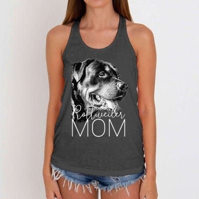 Rottweiler Mom Dog Women's Knotted Racerback Tank