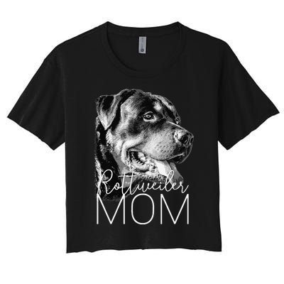 Rottweiler Mom Dog Women's Crop Top Tee