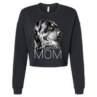 Rottweiler Mom Dog Cropped Pullover Crew