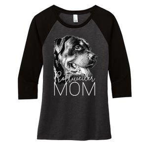 Rottweiler Mom Dog Women's Tri-Blend 3/4-Sleeve Raglan Shirt