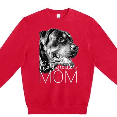 Rottweiler Mom Dog Premium Crewneck Sweatshirt