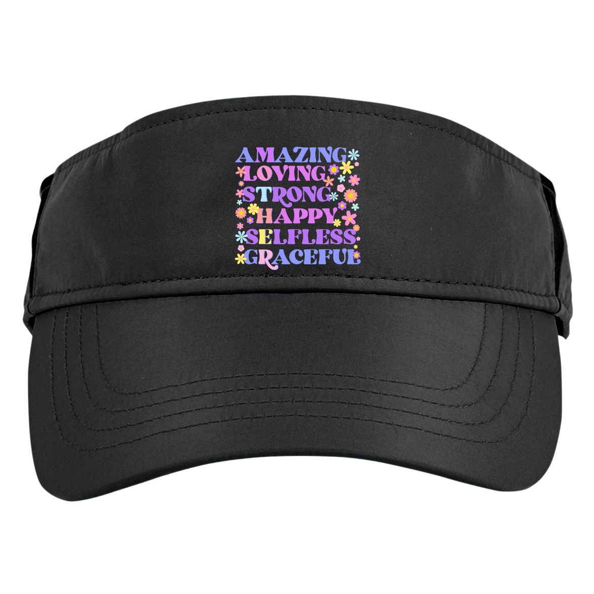 Retro Mother Day Amazing Loving Strong Happy Selfless Graceful Adult Drive Performance Visor