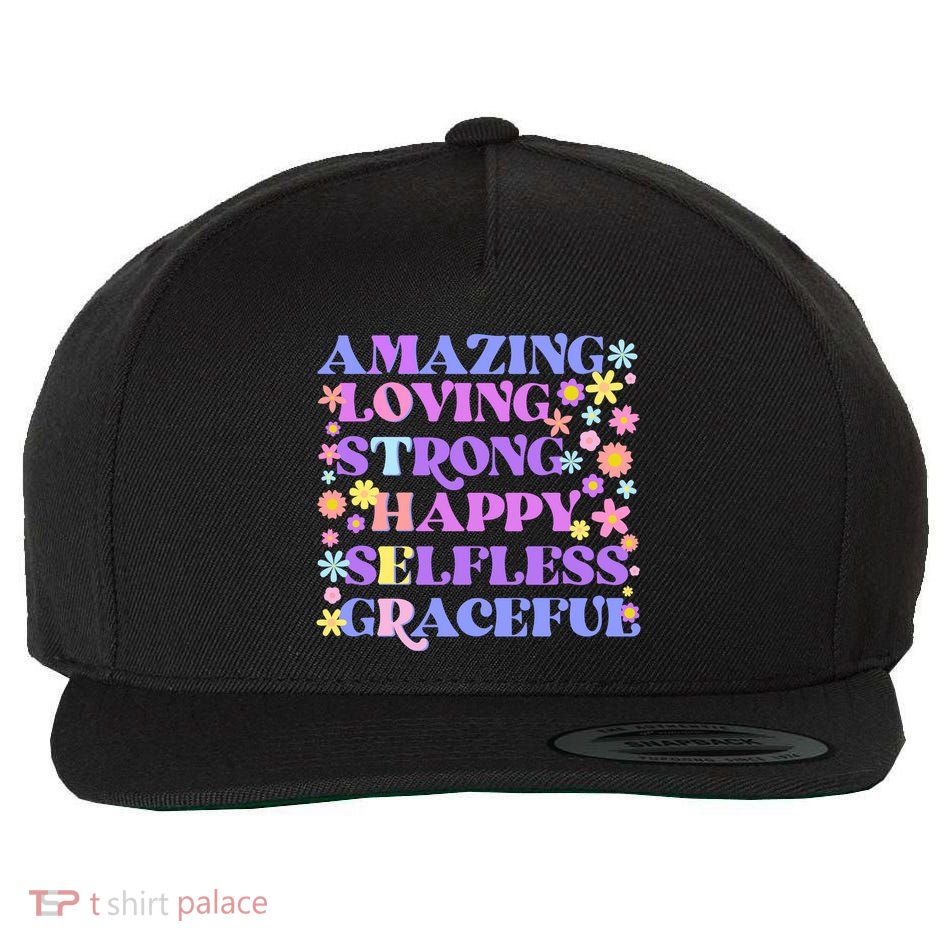 Retro Mother Day Amazing Loving Strong Happy Selfless Graceful Wool Snapback Cap