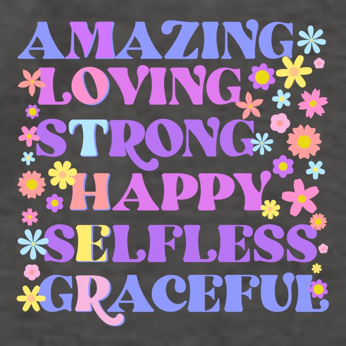 Retro Mother Day Amazing Loving Strong Happy Selfless Graceful Vector Backpack