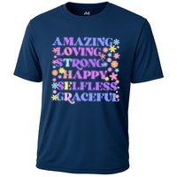 Retro Mother Day Amazing Loving Strong Happy Selfless Graceful Cooling Performance Crew T-Shirt