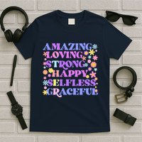 Retro Mother Day Amazing Loving Strong Happy Selfless Graceful T-Shirt