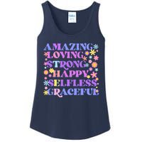 Retro Mother Day Amazing Loving Strong Happy Selfless Graceful Ladies Essential Tank