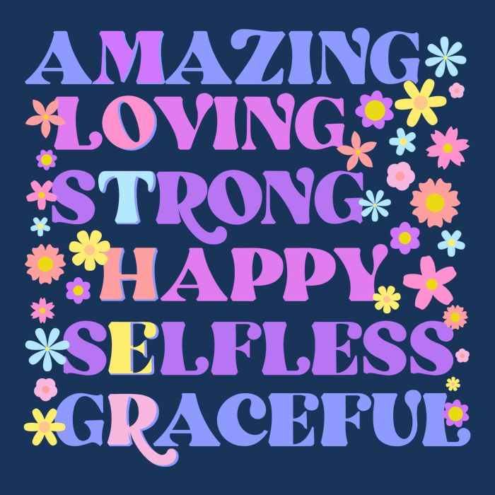 Retro Mother Day Amazing Loving Strong Happy Selfless Graceful Zip Tote Bag