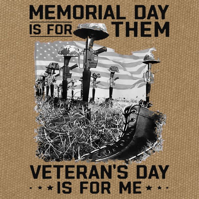 Retro Memorial Day Is For Them VeteranS Day Is For Me Cotton Canvas Backpack