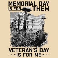 Retro Memorial Day Is For Them VeteranS Day Is For Me Drawstring Bag