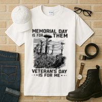 Retro Memorial Day Is For Them VeteranS Day Is For Me Tall T-Shirt