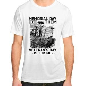 Retro Memorial Day Is For Them VeteranS Day Is For Me Adult ChromaSoft Performance T-Shirt