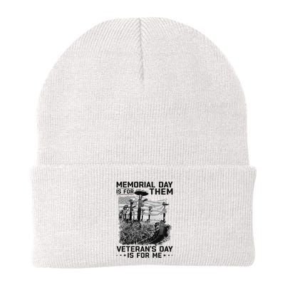 Retro Memorial Day Is For Them VeteranS Day Is For Me Beanie