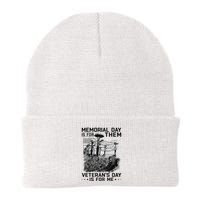 Retro Memorial Day Is For Them VeteranS Day Is For Me Beanie