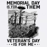Retro Memorial Day Is For Them VeteranS Day Is For Me Flatbill Hat