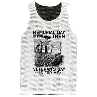 Retro Memorial Day Is For Them VeteranS Day Is For Me Mesh Reversible Basketball Jersey Tank