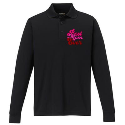 Retro Mothers Day T , Best Performance Long Sleeve Polo