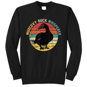 Retro Muscovy Duck Whisperer Funny Farmer Muscovy Duck Gift Sweatshirt