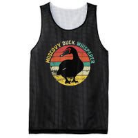 Retro Muscovy Duck Whisperer Funny Farmer Muscovy Duck Gift Mesh Reversible Basketball Jersey Tank