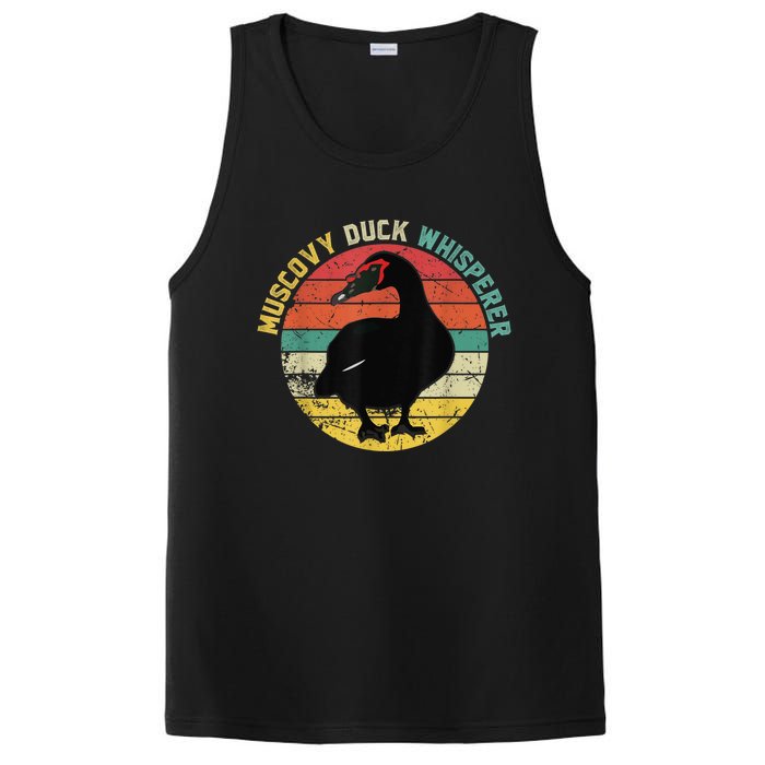 Retro Muscovy Duck Whisperer Funny Farmer Muscovy Duck Gift PosiCharge Competitor Tank