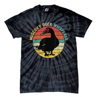 Retro Muscovy Duck Whisperer Funny Farmer Muscovy Duck Gift Tie-Dye T-Shirt