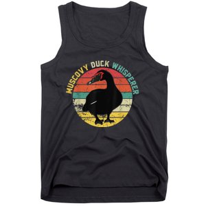 Retro Muscovy Duck Whisperer Funny Farmer Muscovy Duck Gift Tank Top