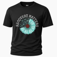 Recovery Matters Drug Alcohol Awareness Addiction Ribbon Cooling Performance Crew T-Shirt