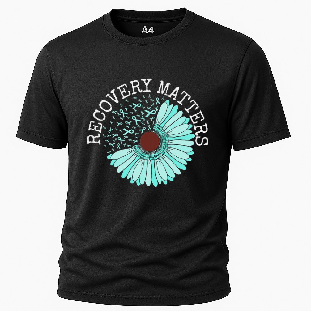 Recovery Matters Drug Alcohol Awareness Addiction Ribbon Cooling Performance Crew T-Shirt