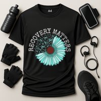 Recovery Matters Drug Alcohol Awareness Addiction Ribbon Cooling Performance Crew T-Shirt