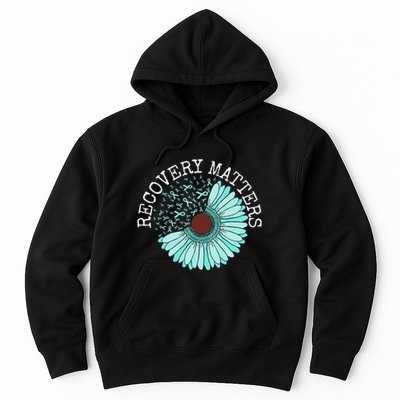 Recovery Matters Drug Alcohol Awareness Addiction Ribbon Hoodie