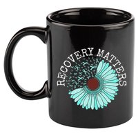 Recovery Matters Drug Alcohol Awareness Addiction Ribbon 11oz C Handle Ceramic Mug