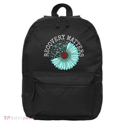 Recovery Matters Drug Alcohol Awareness Addiction Ribbon 16 in Basic Backpack