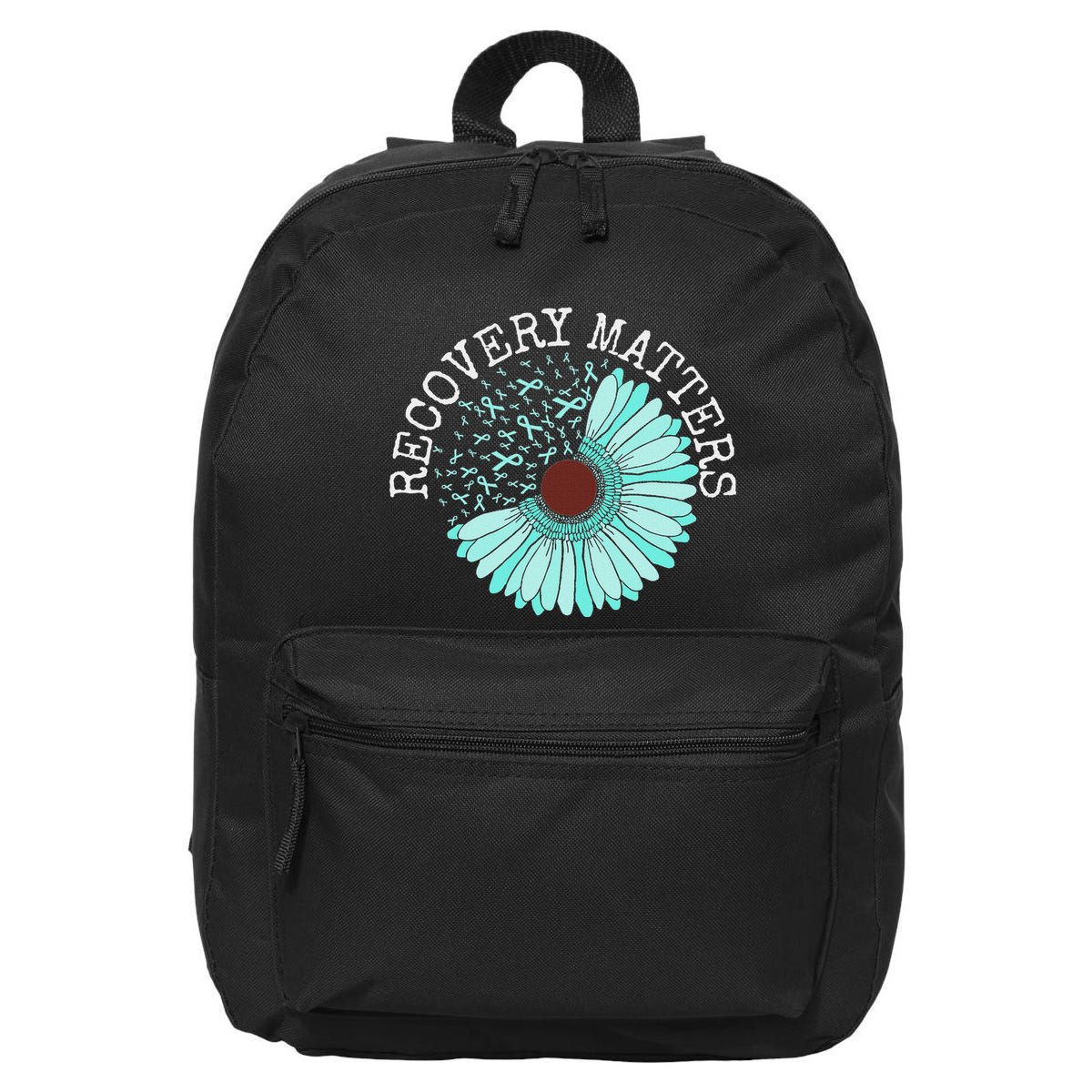 Recovery Matters Drug Alcohol Awareness Addiction Ribbon 16 in Basic Backpack