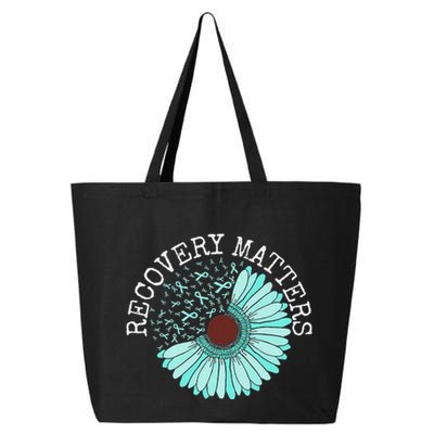 Recovery Matters Drug Alcohol Awareness Addiction Ribbon 25L Jumbo Tote