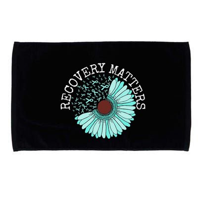 Recovery Matters Drug Alcohol Awareness Addiction Ribbon Microfiber Hand Towel