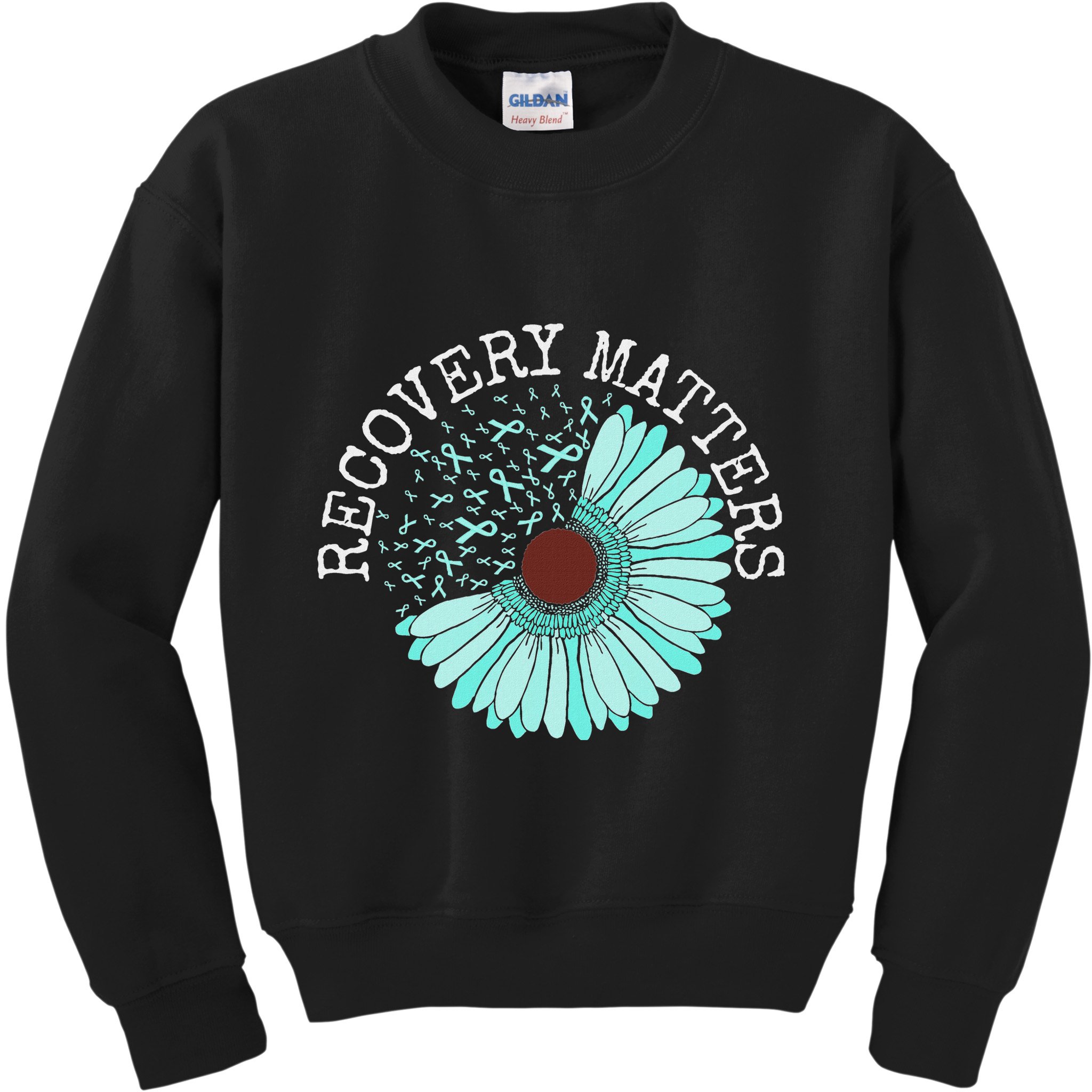 Recovery Matters Drug Alcohol Awareness Addiction Ribbon Kids Sweatshirt