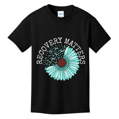 Recovery Matters Drug Alcohol Awareness Addiction Ribbon Kids T-Shirt