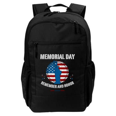 Retro Memorial Day Remember And Honor Veteran Usa Backpack