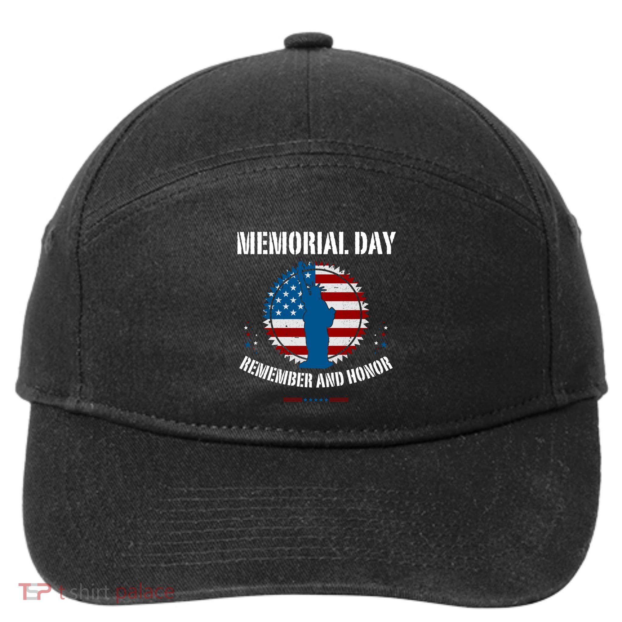 Retro Memorial Day Remember And Honor Veteran Usa 7-Panel Snapback Hat