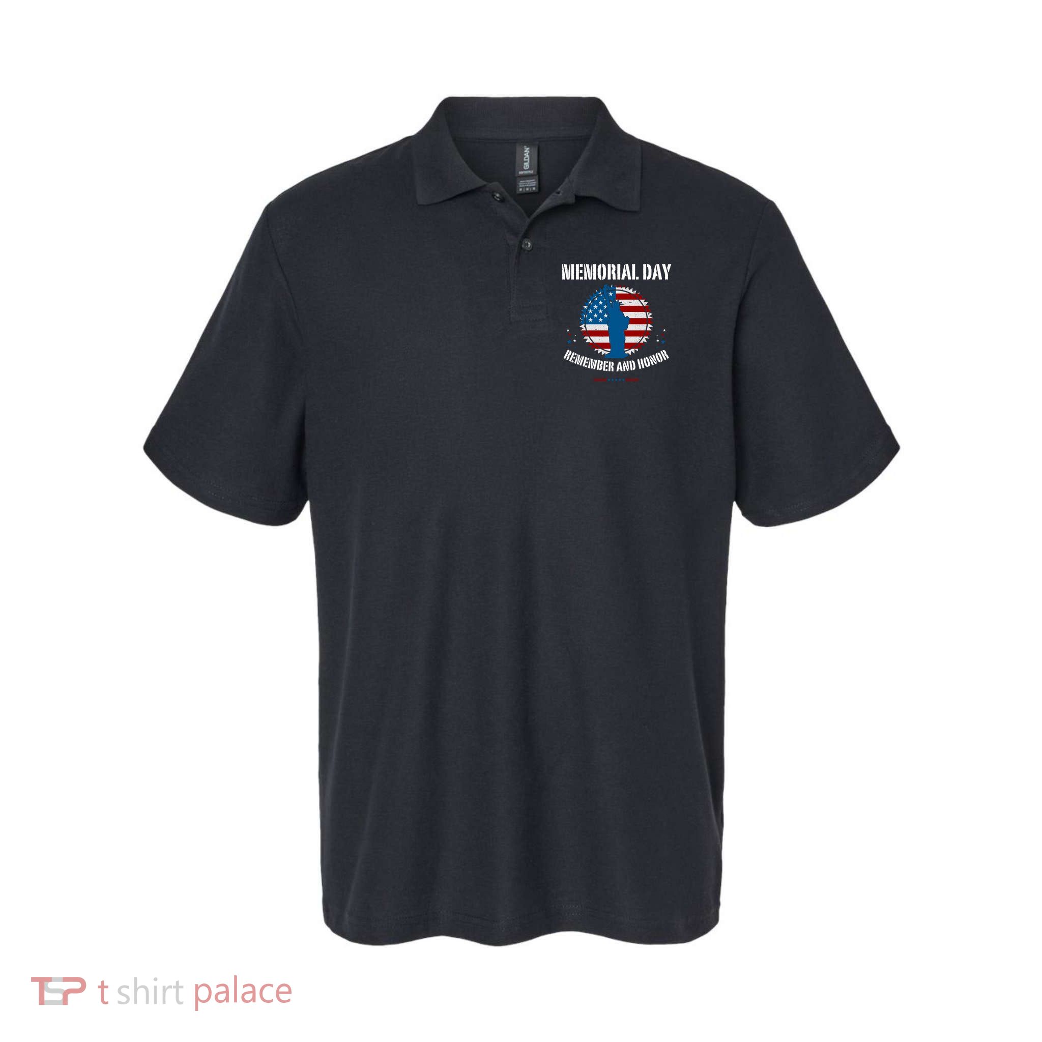 Retro Memorial Day Remember And Honor Veteran Usa Polo