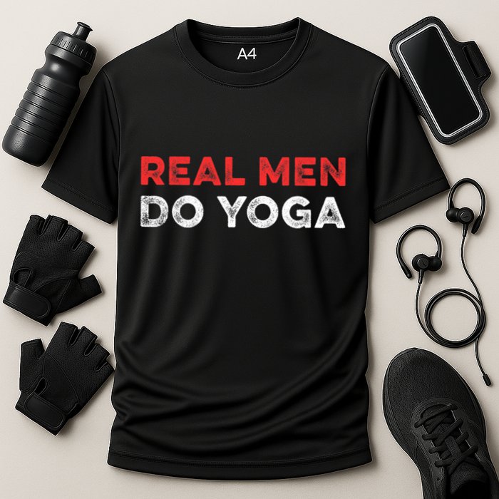 Real Men Do Yoga Spiritual Meditation Instructor Buddhist Cooling Performance Crew T-Shirt