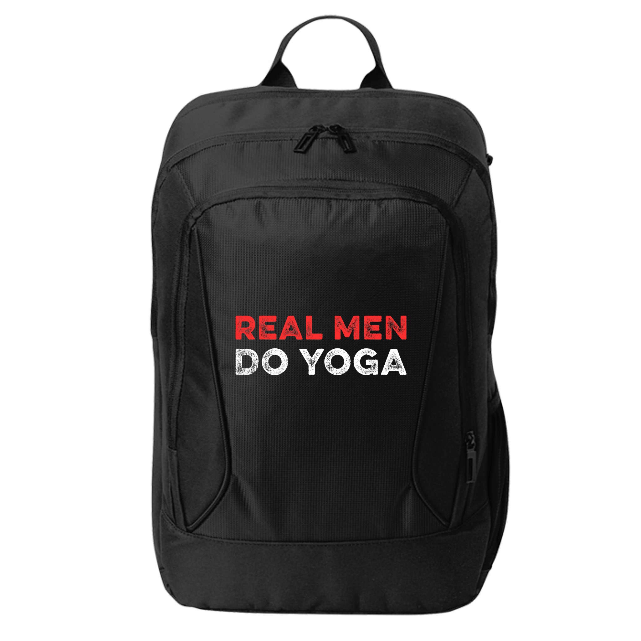 Real Men Do Yoga Spiritual Meditation Instructor Buddhist City Backpack
