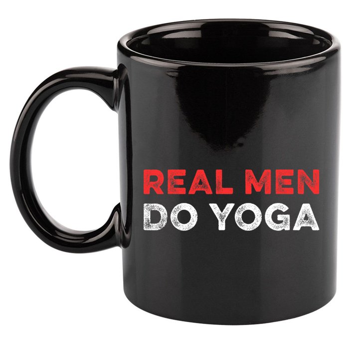 Real Men Do Yoga Spiritual Meditation Instructor Buddhist 11oz C Handle Ceramic Mug
