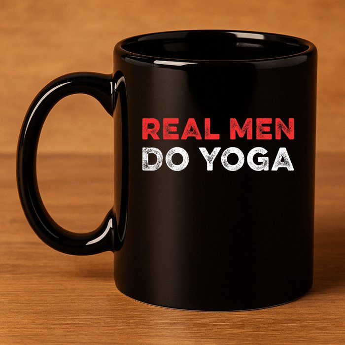 Real Men Do Yoga Spiritual Meditation Instructor Buddhist 11oz C Handle Ceramic Mug