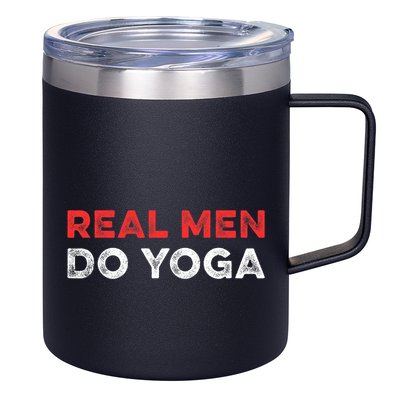 Real Men Do Yoga Spiritual Meditation Instructor Buddhist 12oz Stainless Steel Coffee Mug