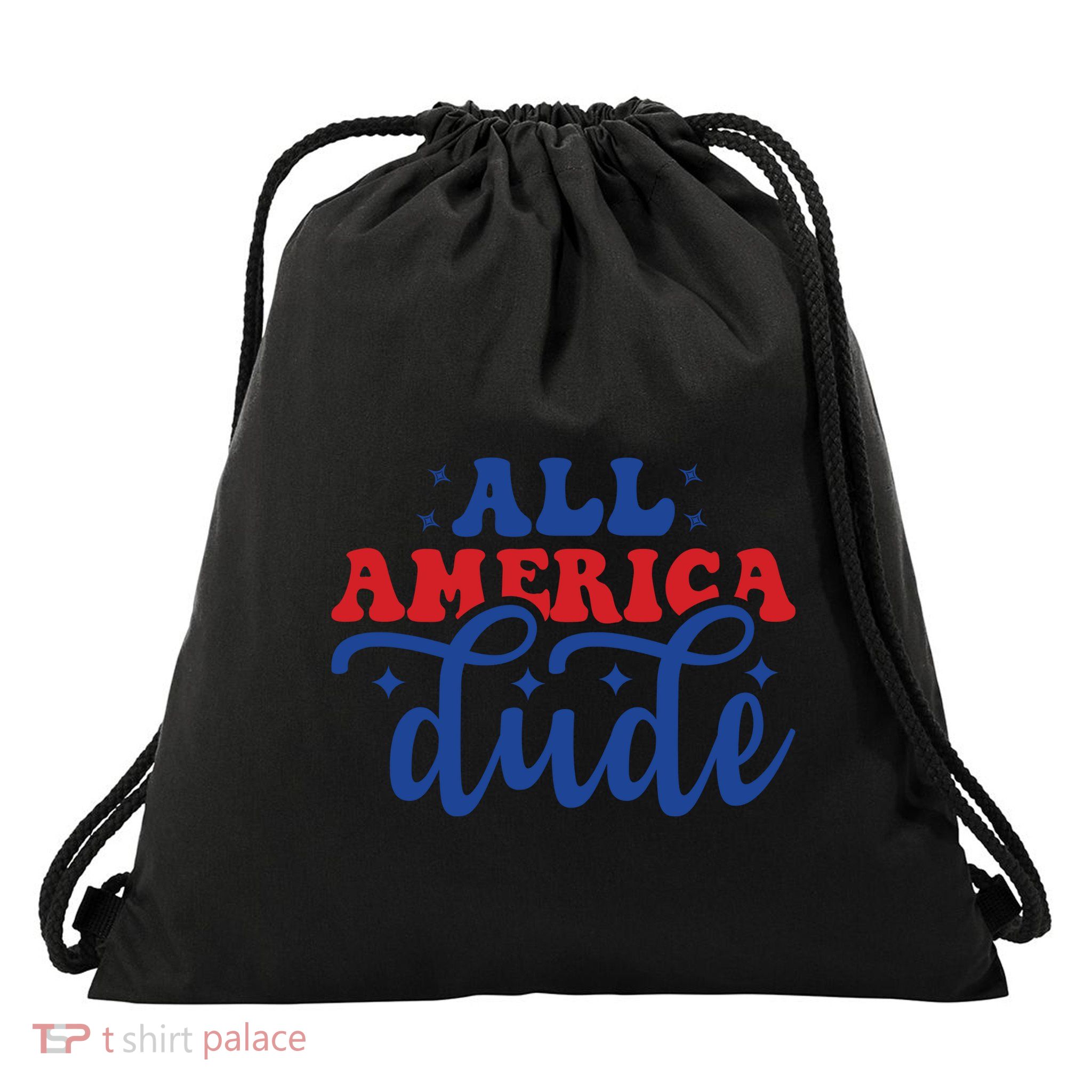All American Dude Drawstring Bag