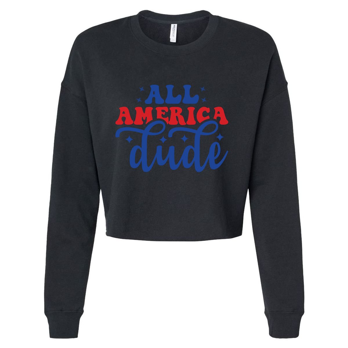 All American Dude Cropped Pullover Crew