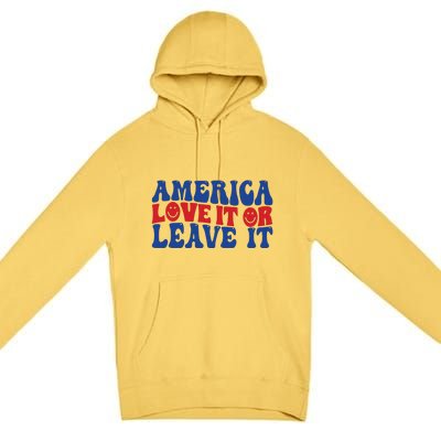 Retro Memorial Day , Ameri Premium Pullover Hoodie