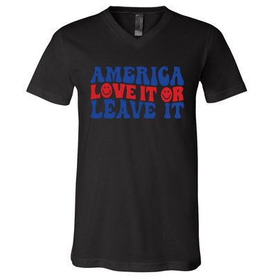 Retro Memorial Day , Ameri V-Neck T-Shirt